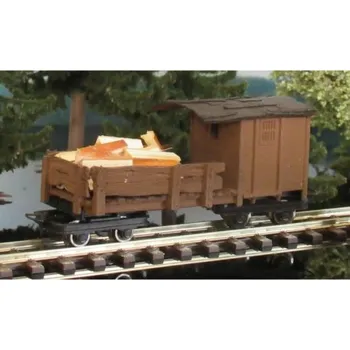 Modelová železnice H0e - limitovaná edice - vůz se dřevem pro parní lokomotivu