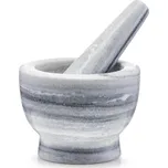 ZELLER Hmoždíř s tloučkem mramor, šedý průměr 12cm