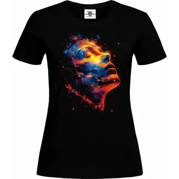 Dámské tričko Tričko Žena ve hvězdách Druh: Dámské, Barva: Černá, Velikost: S
