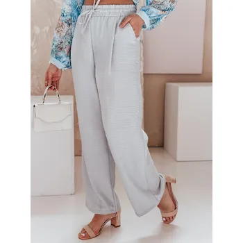 Dámské kalhoty wide leg MILLIVIO UY2661 Barva: Světle Šedá, Velikost: XL