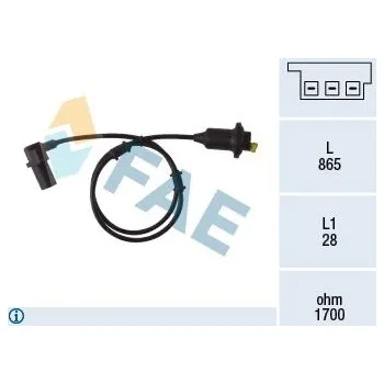 Přislušenství brzdového systému Snímač, počet otáček kol FAE 78082