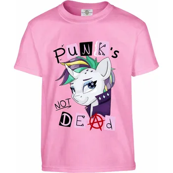 Pánské oblečení Tričko Punk's Not Dead | Unicorn Druh: Dětské, Barva: Růžová, Velikost: 122-S