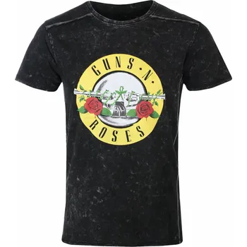 Oblečení a móda Tričko metal pánské Guns N' Roses - Classic Logo Snow - ROCK OFF - GNRSWASH02MB - XXL