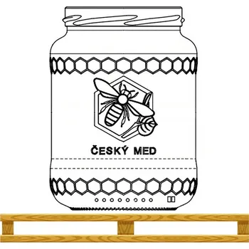 Sklenice Český med se včelou 770 ml PALETA 1456 ks, doprava zdarma