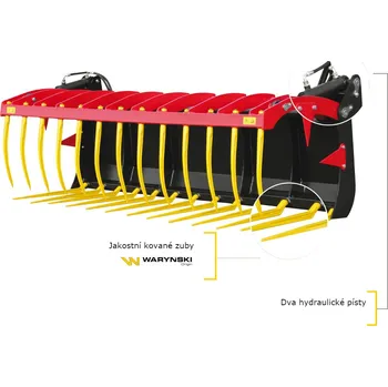 Příslušenství pro stavební techniku Drapák na siláž K Šířka: 1600 mm, Typ upínání: EURO
