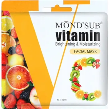 Pleťová maska MOND'SUB Vitamínová maska Rozjasňující a hydratační s vitamínem C