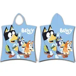 Modré bavlněné dětské pončo velikost 3-8 let Bluey Skate – Jerry Fabrics ID_1757200