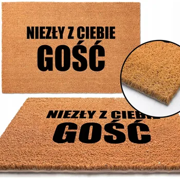 Rohožka KOKOSOVÁ ROHOŽKA 40x60 KE DVEŘÍM HIT NÁPIS NIEZłY Z CIEBIE GOŚĆ