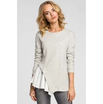 Dámské tričko Dámská halenka MOE M333 LIGHT GREY XL