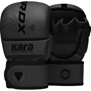 Boxerské rukavice Grapplingové rukavice RDX Kara Shooter F6 černé L/XL