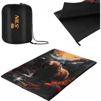 Spacák Teplý turistický spacák kempingový pod stan pro 2 osoby Nils 200x140cm