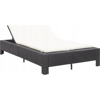 Zahradní lehátko Lehátko kovové černé VidaXL