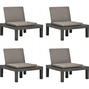 VidaXL Zahradní židle plast hnědá