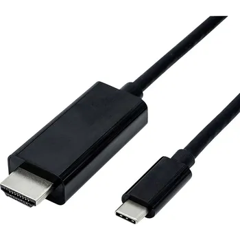 Mobilní telefon Roline USB-C® / HDMI kabelový adaptér USB-C ® zástrčka, Zástrčka HDMI-A 1.00 m černá 11.04.5840 Kabel pro displeje USB-C