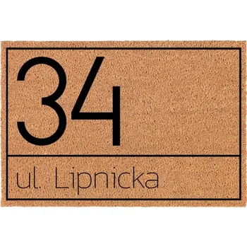 Rohožka KOKOSOVÁ VSTUPNÍ ROHOŽKA BÉŽOVÁ - HIT ADRES: ULICA I NUMER MIESZKANIA