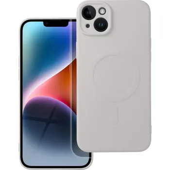 Pouzdro na mobilní telefon Pouzdro Protect MagSilicone Case iPhone 16 Pro Max Světle šedé