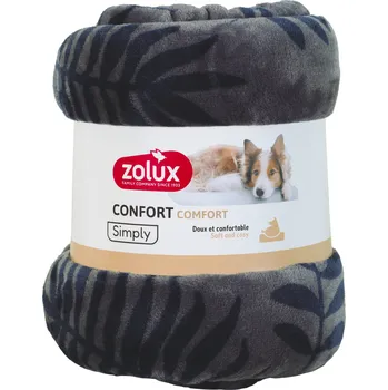 Pelíšek pro psa Zolux S.A.S. Pelech deka COCOON 200x150cm antracit se vzorem Zolux