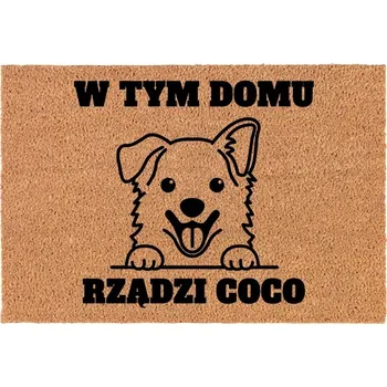 ROHOŽKA PŘED DVEŘE Jméno Psa 60x40 cm Kokosová PRO MILOVNÍKY PSŮ