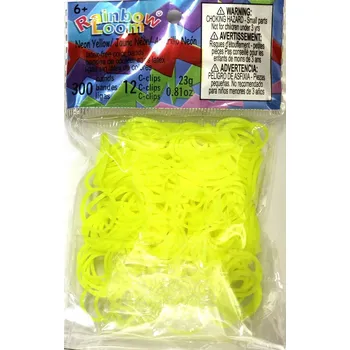 kreativní sada Rainbow Loom Original - gumičky - 300ks - neon žlutá