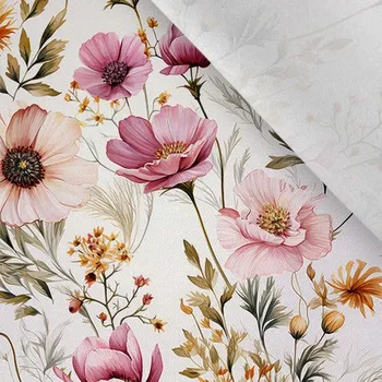 Zbytek - Bavlna premium NELA letní květiny Romantika