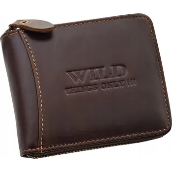 Peněženka Always Wild peněženka z přírodní kůže, hnědá - muž