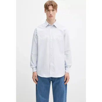 Pánská košile Bavlněná košile No Problemo No Problemo LS Stripe Shirt, L, modrá, 55X