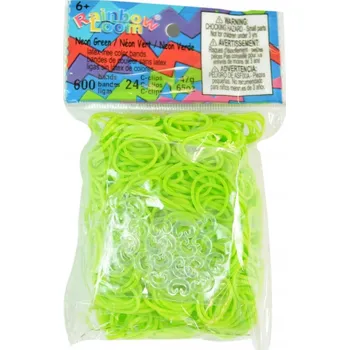 kreativní sada Rainbow Loom Original - gumičky - 600ks - světle zelená neon