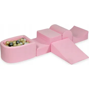 Dětské hřiště Pěnové dětské hřiště se skluzavkou a bazénkem, micro růžová
