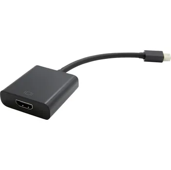 Elektrická zásuvka Value Mini-DisplayPort / HDMI kabelový adaptér Mini DisplayPort konektory, Zásuvka HDMI-A 0.15 m černá 12.99.3129 Kabel