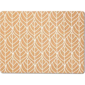 prostírání Zeller Prostírání korkové, listy bílé 40 × 30 cm