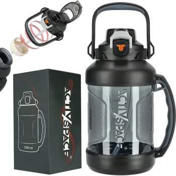 Láhev Sportovní láhev Activ/Space tritan 2000 ml černá se slámkou