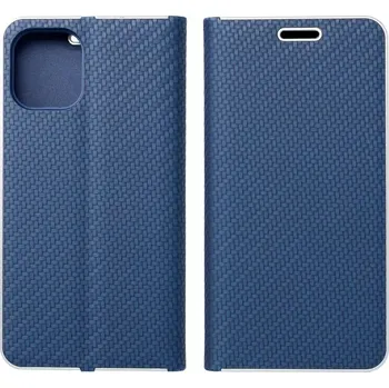 Pouzdro na mobilní telefon Pouzdro Vennus Book Carbon iPhone 15 Pro Modré