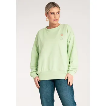 Dámská mikina Ležérní mikina s volným střihem. M1152 Barva: Zelená, Velikost: S/M