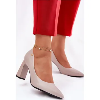 Dámské lodičky Elegantní Lodičky Na Slupek Vinceza 62221 Barva: Stříbrná, Velikost: 40