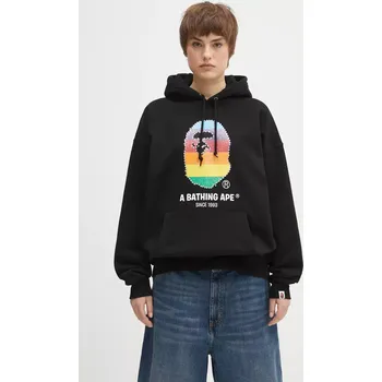Dámská mikina Bavlněná mikina A Bathing Ape Crystal Ape Head Oversized Pullover, XS, černá, 99X