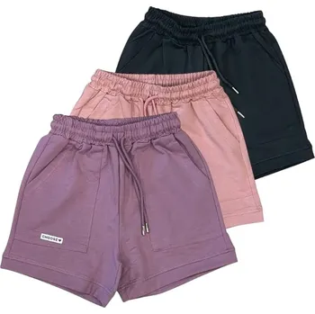 DÍVČÍ KRAŤASY JEDNOBAREVNÉ CH7244 VELIKOSTI 134-164 Velikost: 146, Barva: Fialová