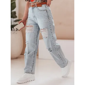 Dámské džíny Dámské džíny baggy styl BAGGINOVA UY2683 Barva: Nebeská, Velikost: 2XL