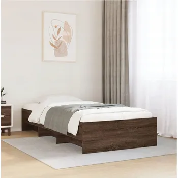 Postel VidaXL Postel bez matrace, hnědý dub, 75x190 cm