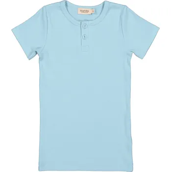 Modalové triko s krátkým rukávem a knoflíčky "Heavenly Blue" MarMar VELIKOST: 116/6 let