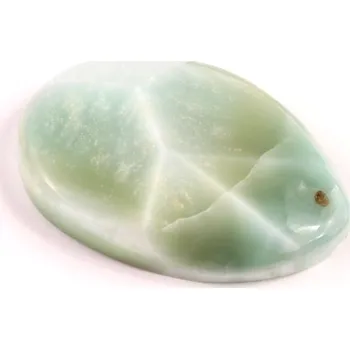 Přírodní kámen Kabošon Pectolite (zelený Larimar) č.3610 (37x24x6mm)