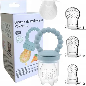 SILIKONOVÉ KOUSÁTKO NA PODÁVÁNÍ POTRAVY SADA 3v1 MODRÉ 4M+