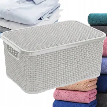 Úložný box BranQ 1723-B Krabička s víkem bílá 15x32x22 cm