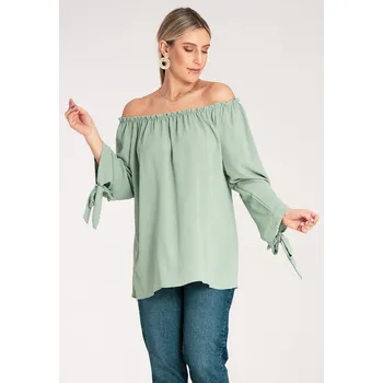 Halenka s odhalenými rameny M1133 Barva: Mátová, Velikost: ONE SIZE