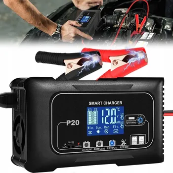 Nabíječka autobaterie P20 10A AUTOMATICKÁ NABÍJEČKA AKUMULÁTORŮ 12V/24V - SMART NABÍJEČKA 20A