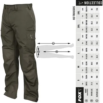 Rybářské oblečení Fox Kalhoty Collection HD Green Trousers vel.XXXL