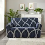 4Home Napínací potah na dvojkřeslo Elegant modrá, 145-185 cm + povlak na polštářek zdarma, 145-185 cm 221797666