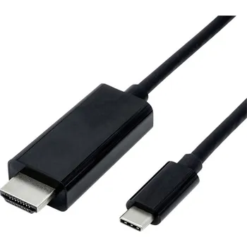 Mobilní telefon Value USB-C® / HDMI kabelový adaptér USB-C ® zástrčka, Zástrčka HDMI-A 1.00 m černá 11.99.5840 Kabel pro displeje USB-C®