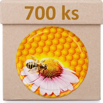 Víčko na sklenici TO-82 - Včela, plástev, kopretina - Krabice 700 ks