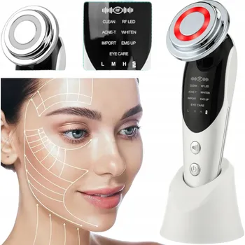 Masážní přístroj Behličková mezoterapie 7v1 masážní přístroj na obličej elektrický EMS lifting LED