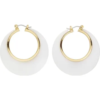 Bílé disco náušnice